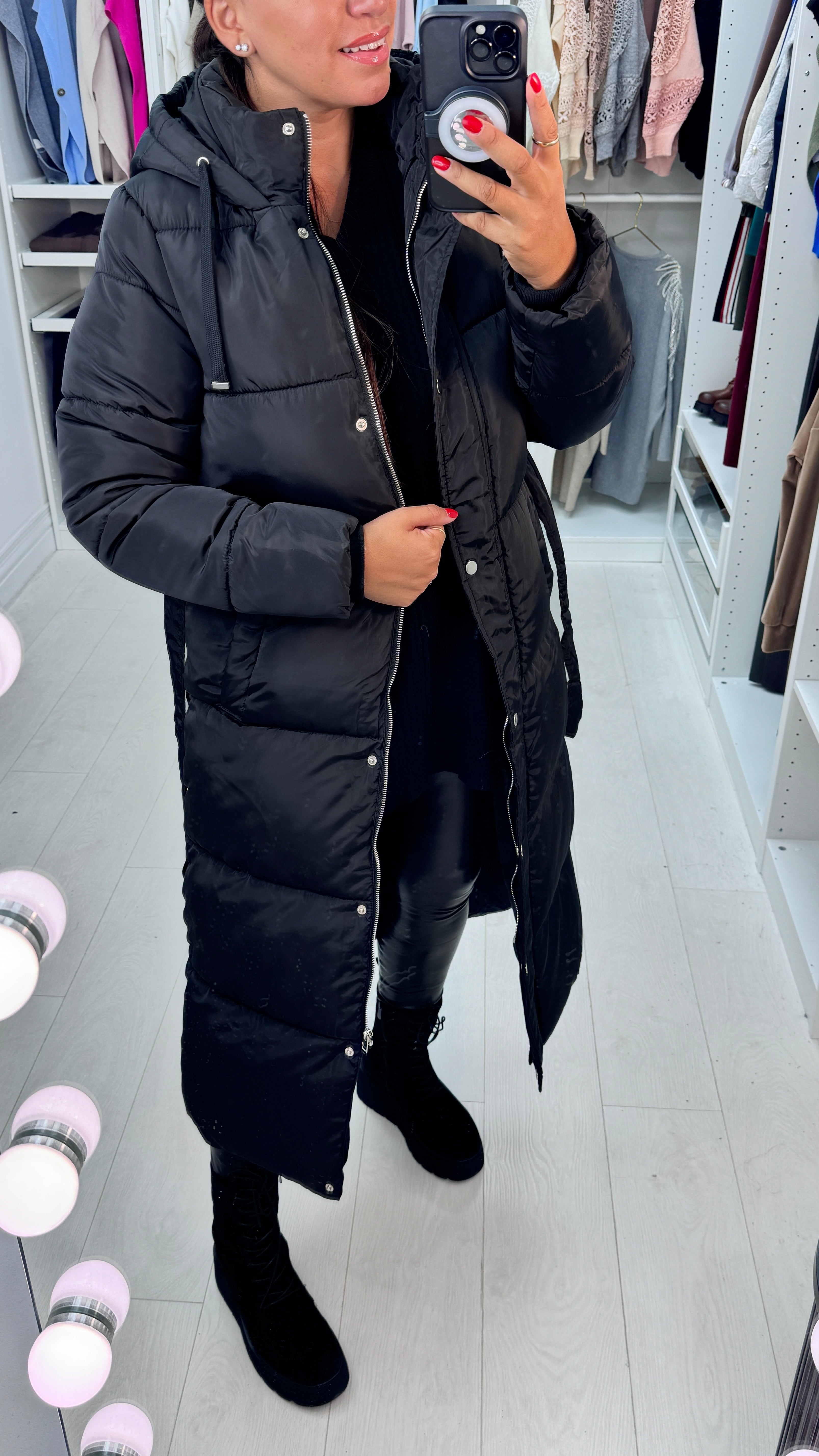 Tiffani Hooded Maxi Puffer Coat