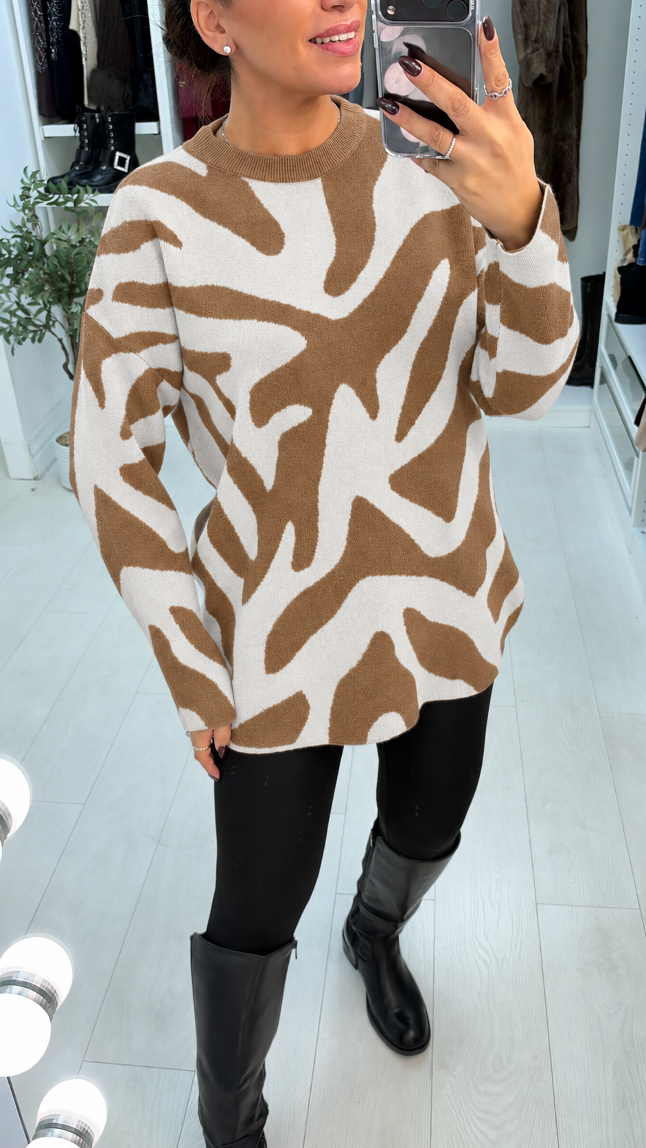 Liah Abstract Print Jumper