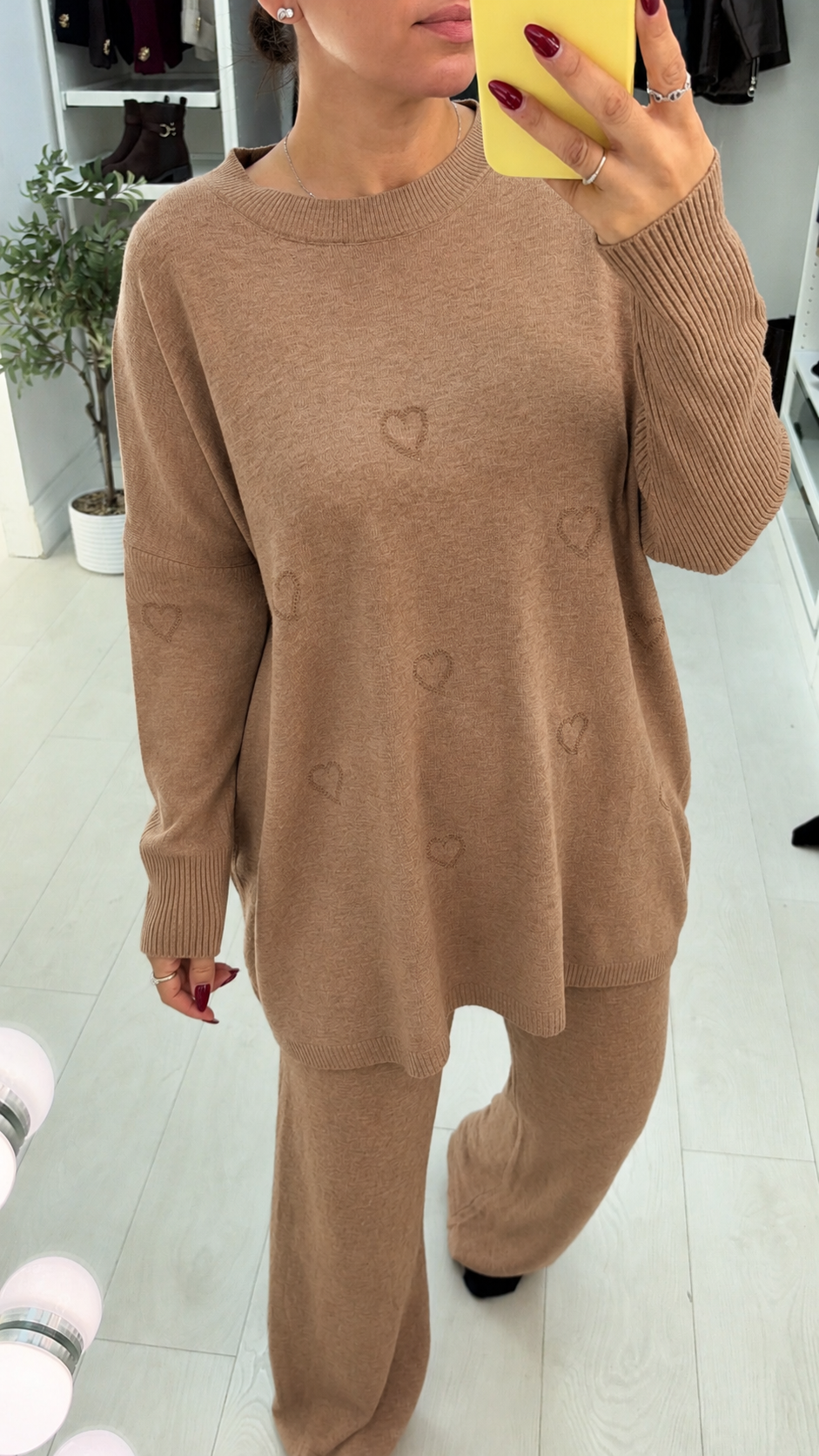 Basilia Embellished Heart Detail Loungewear Set