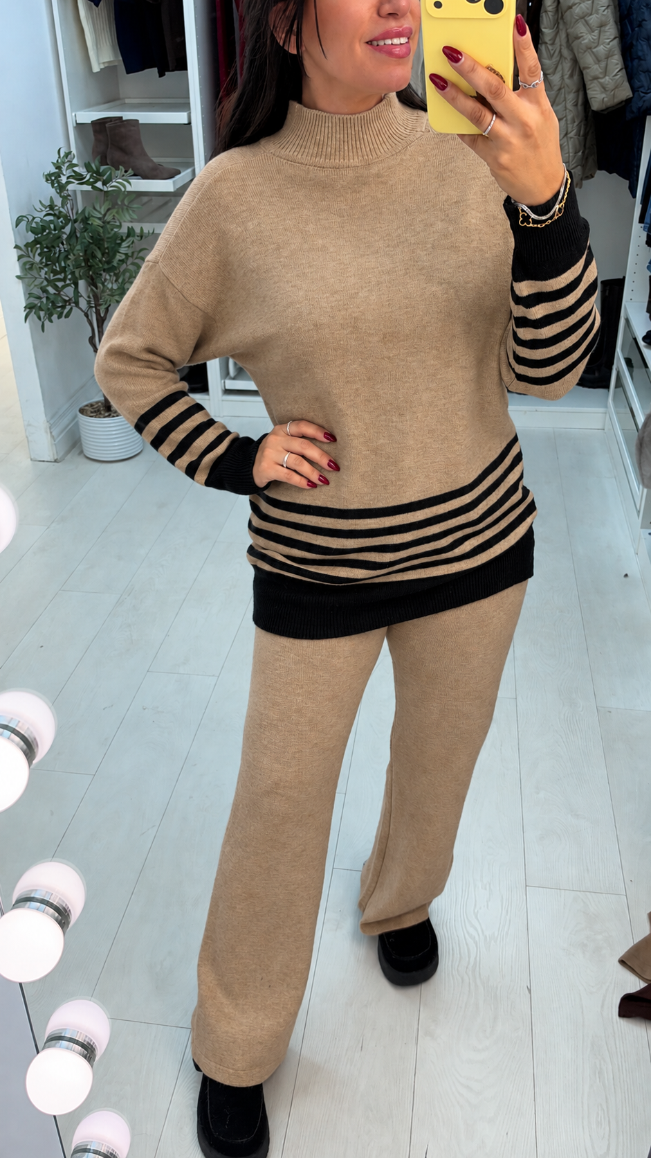 Isella Colour Block Hem Loungewear Set