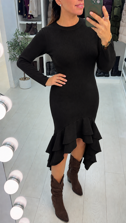 Hira Frill Detailed Knit Dress