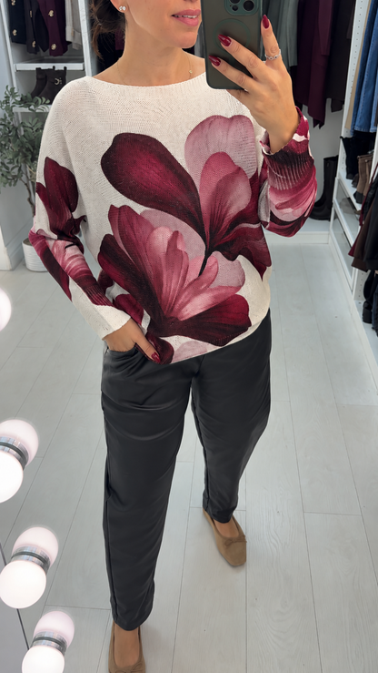 Zariah Floral Print Batwing Top