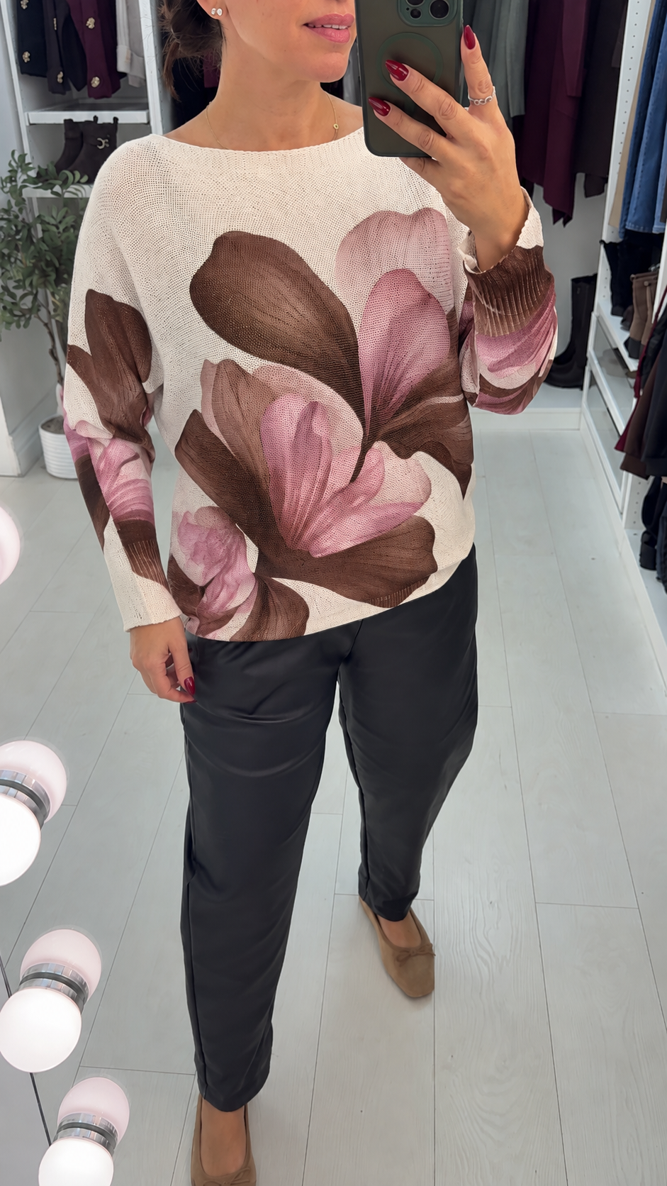Zariah Floral Print Batwing Top