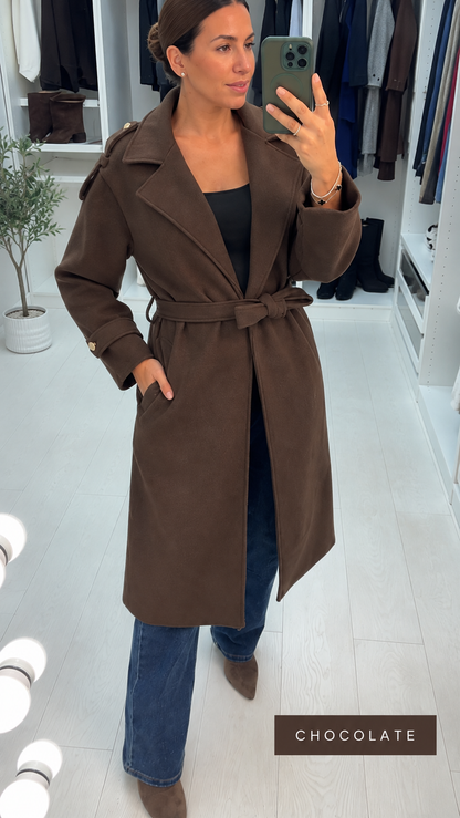 Izzie Belted Longline Coat