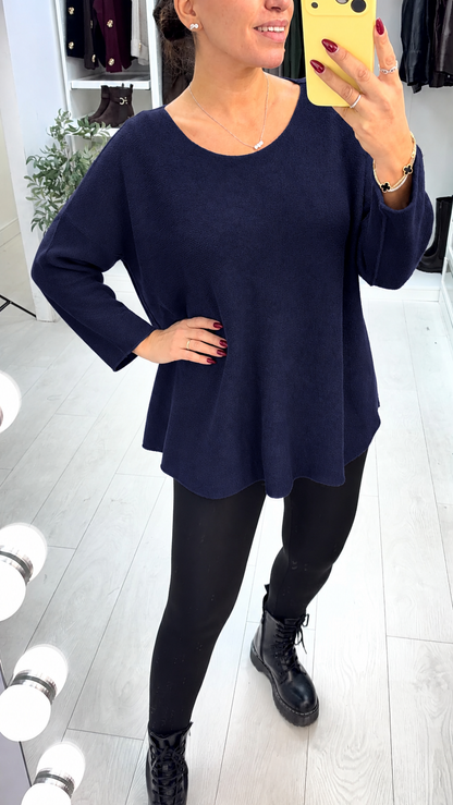 Adela Plain Loose Fit Jumper
