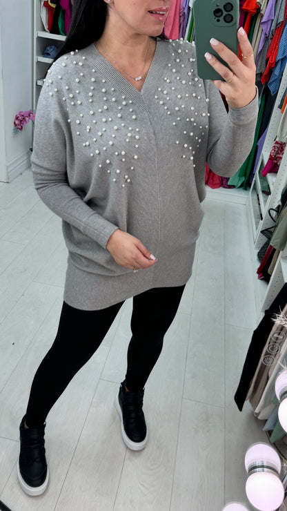 Amina Scattered Pearl Jumper