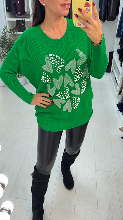 Herley Embellished Heart Detailed Jumper