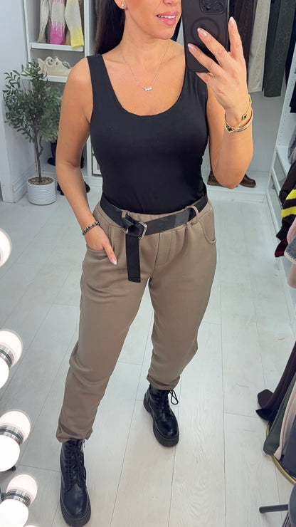 Tracy Elasticated Waist Belted Trousers