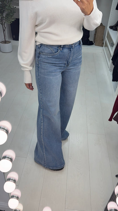 Karol High Waisted Wide Leg Jeans