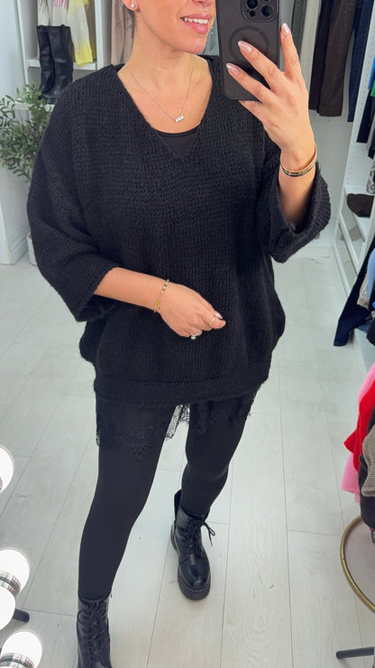 Brena Super Soft Lace Detail 2 Piece Jumper