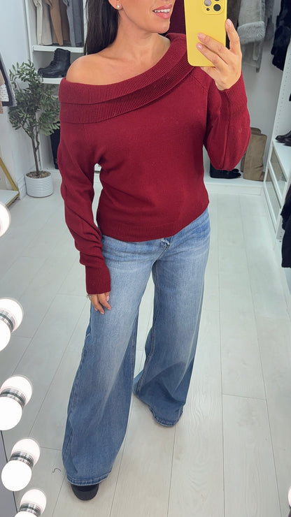 Oletta Plain Scoop Neck Jumper