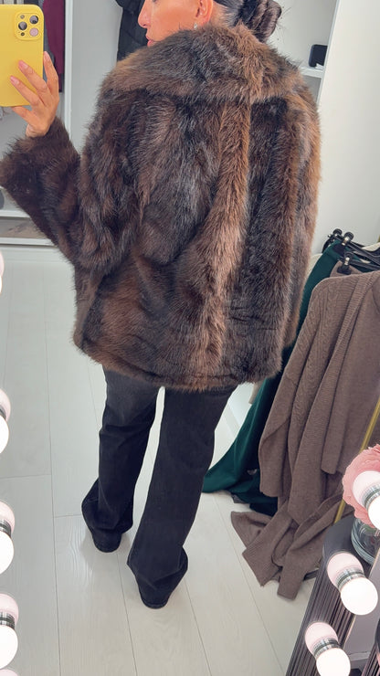 Demla Oversized Faux Fur Jacket