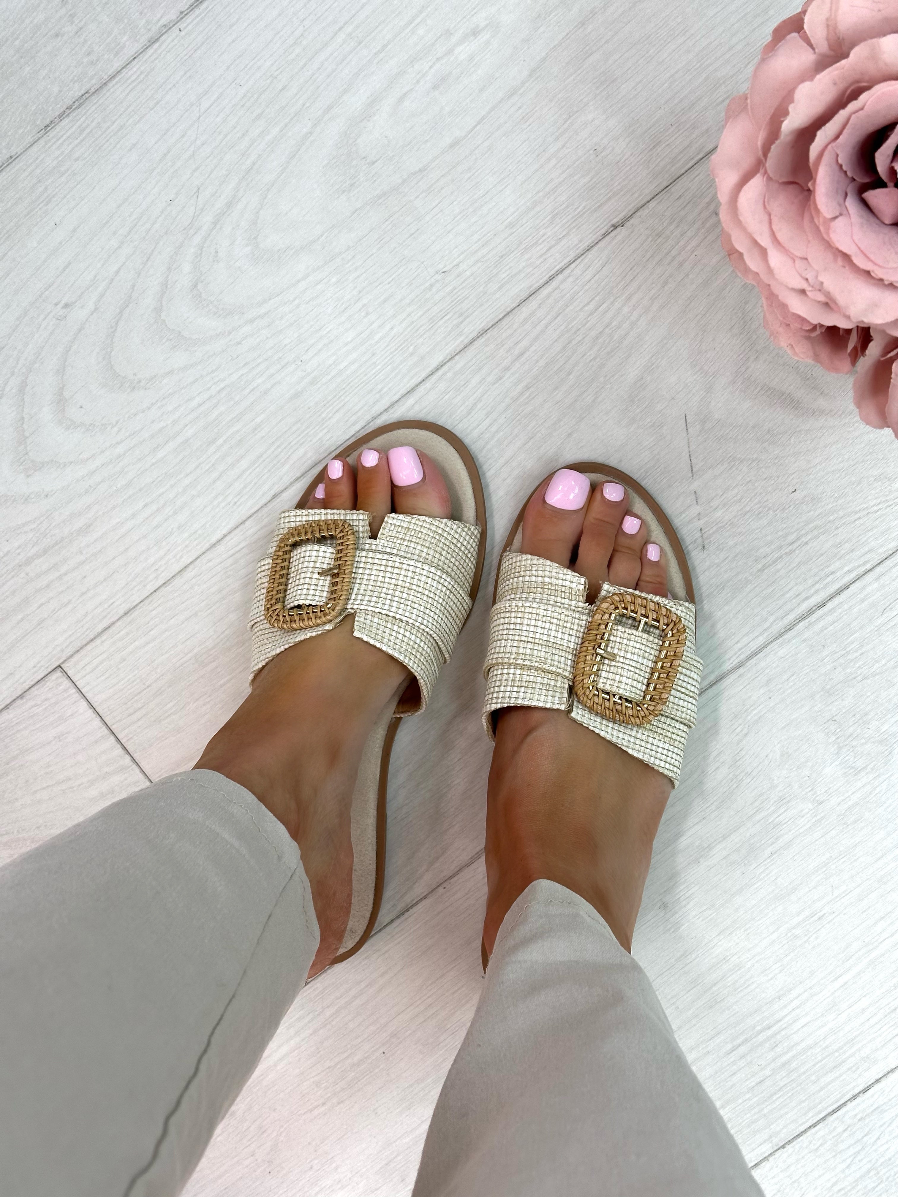 Samara Woven Buckle Detail Sliders