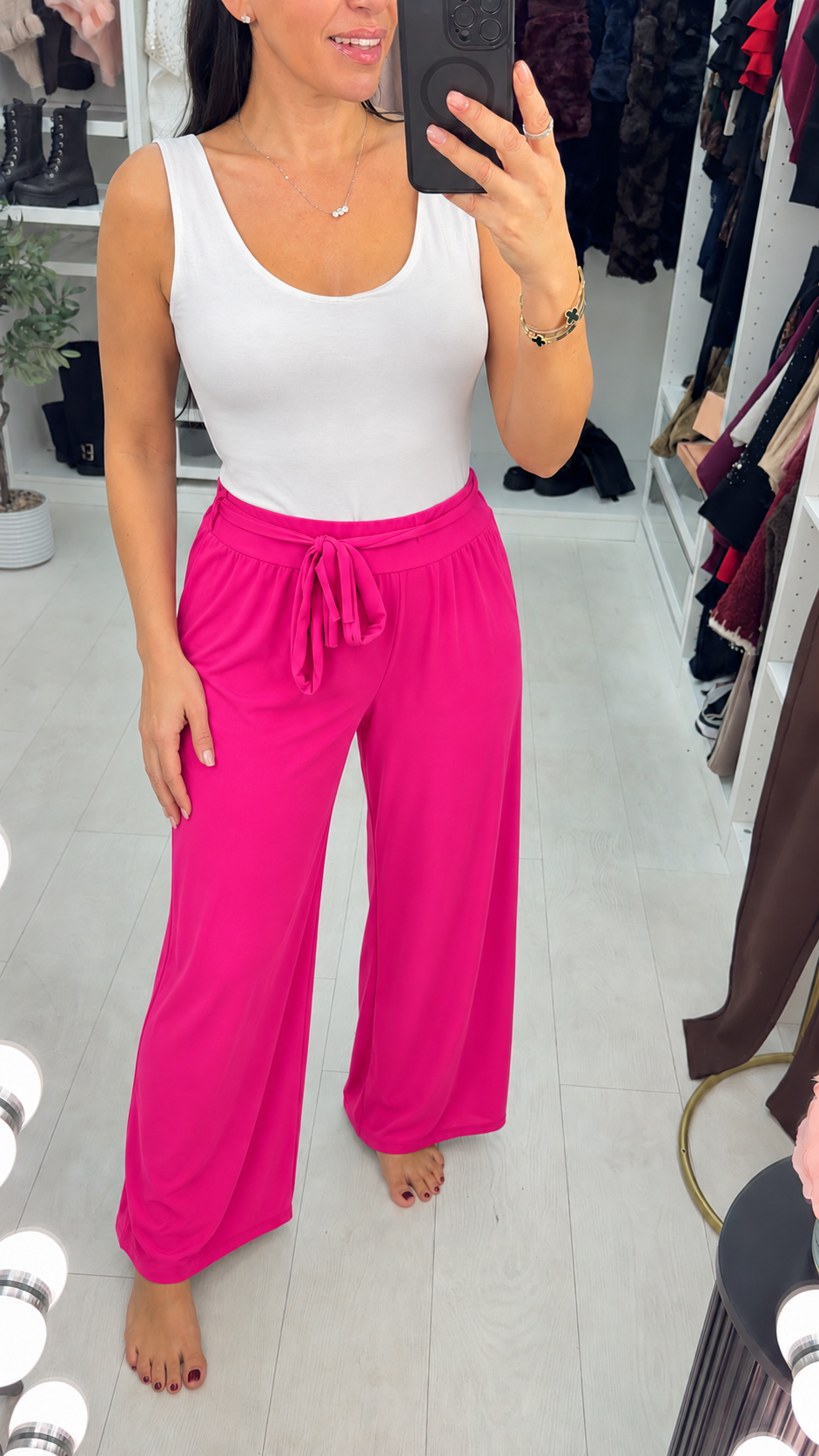 Wilma Plain Tie Waist Trousers