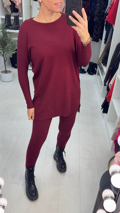 Irene Plain Knitted Loungewear Set