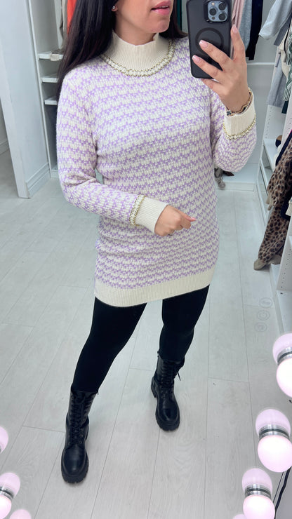 Gabriele Boucle Effect Knit Jumper Dress