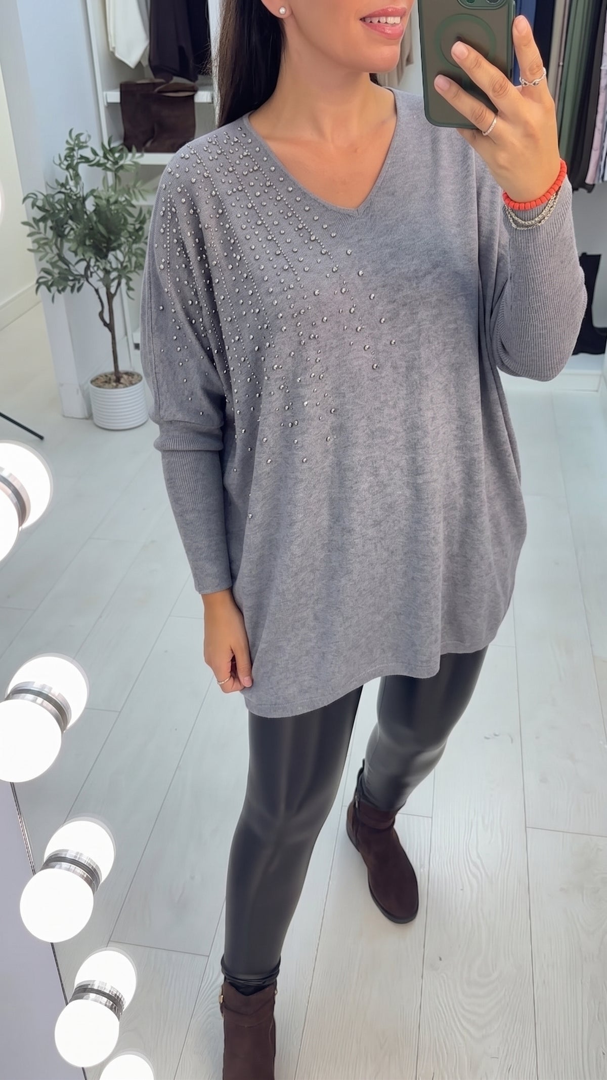 Dominika Scattered Diamante Jumper