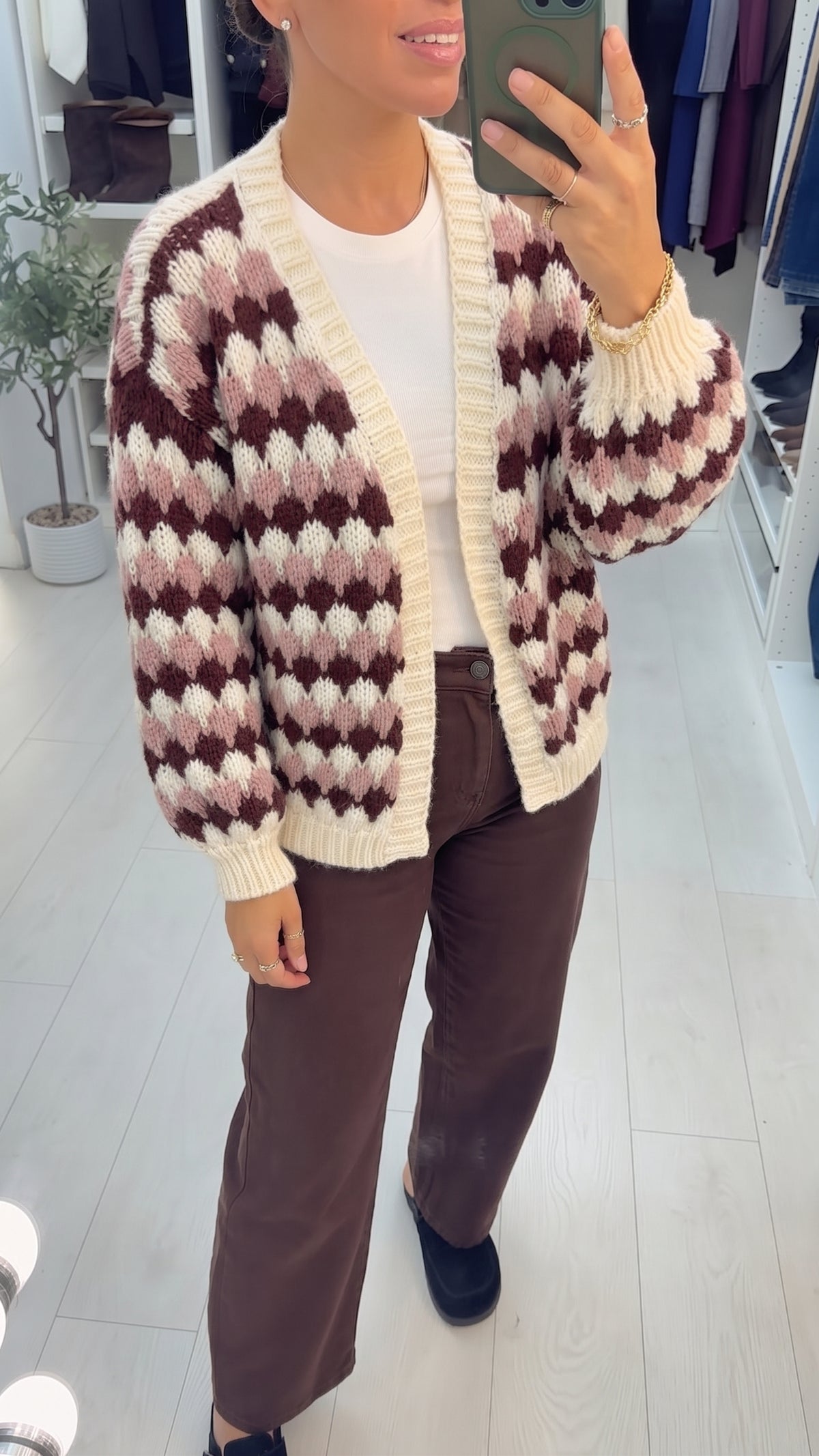 Ember Striped Chunky Knit Cardigan