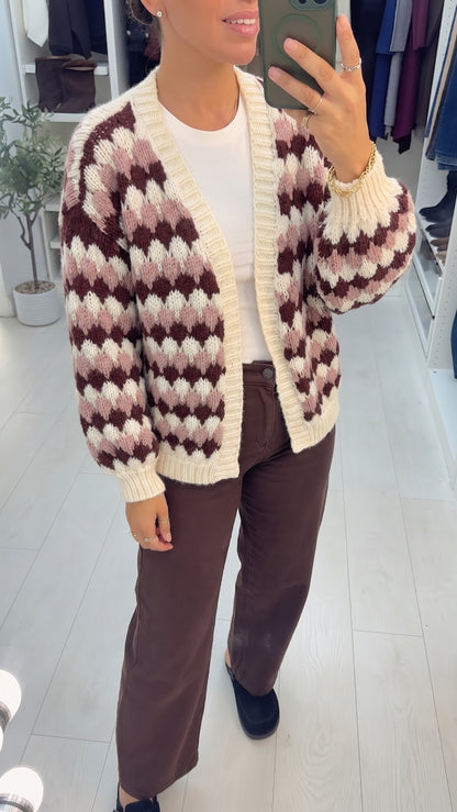 Ember Striped Chunky Knit Cardigan