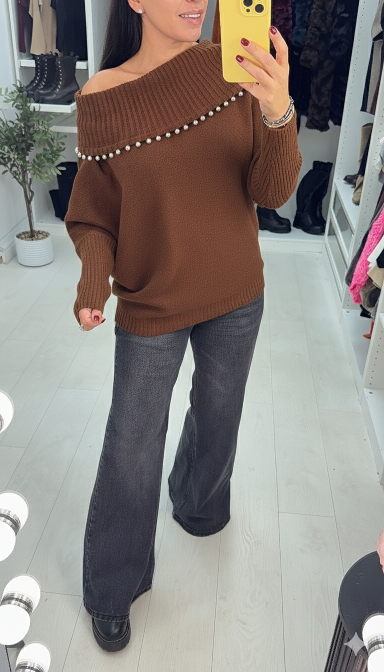 Hally Silver Ball Embellished Jumper