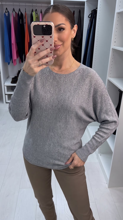 Ffion Embellished Knit Jumper