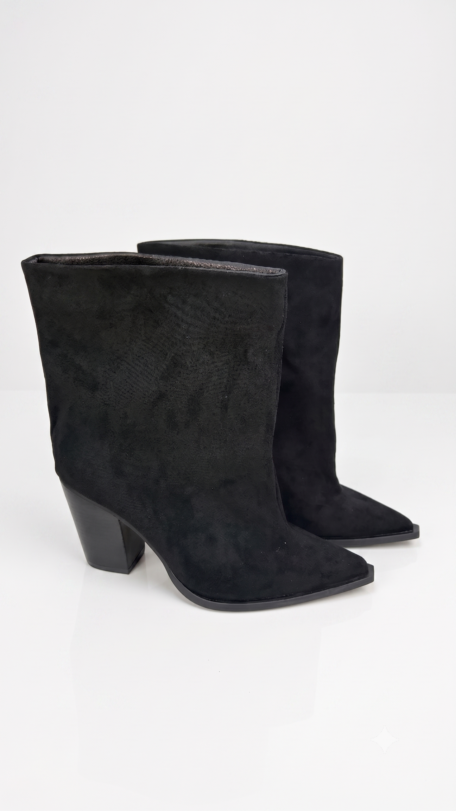 Amie Faux Suede Pointed Heeled Boots