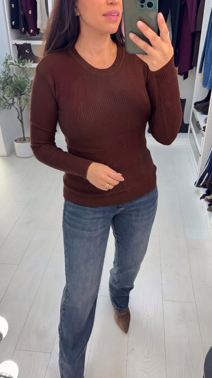 Halle Plain Ribbed Jumper