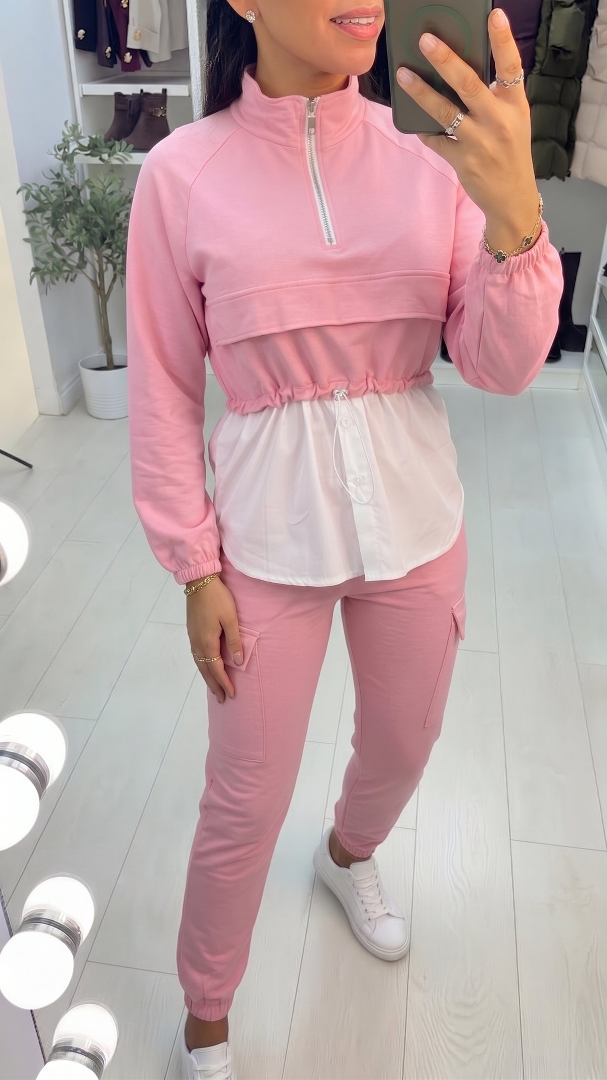 Lineker Elasticated Toggle Waist Pocket Shirt Detailed Loungewear Set