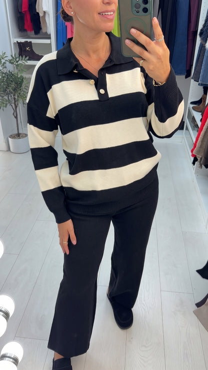 Inara Striped Knit Loungewear Set