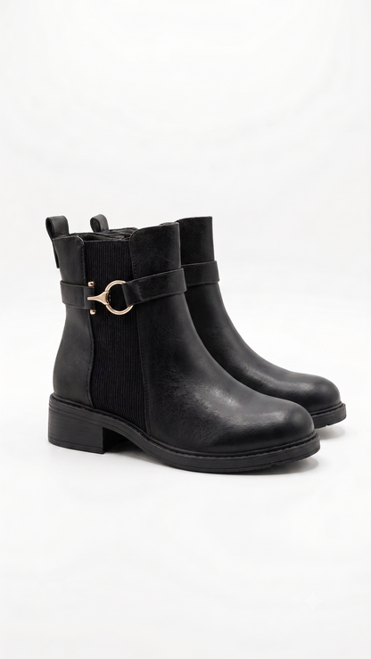 Daisy Faux Leather Ankle Boots