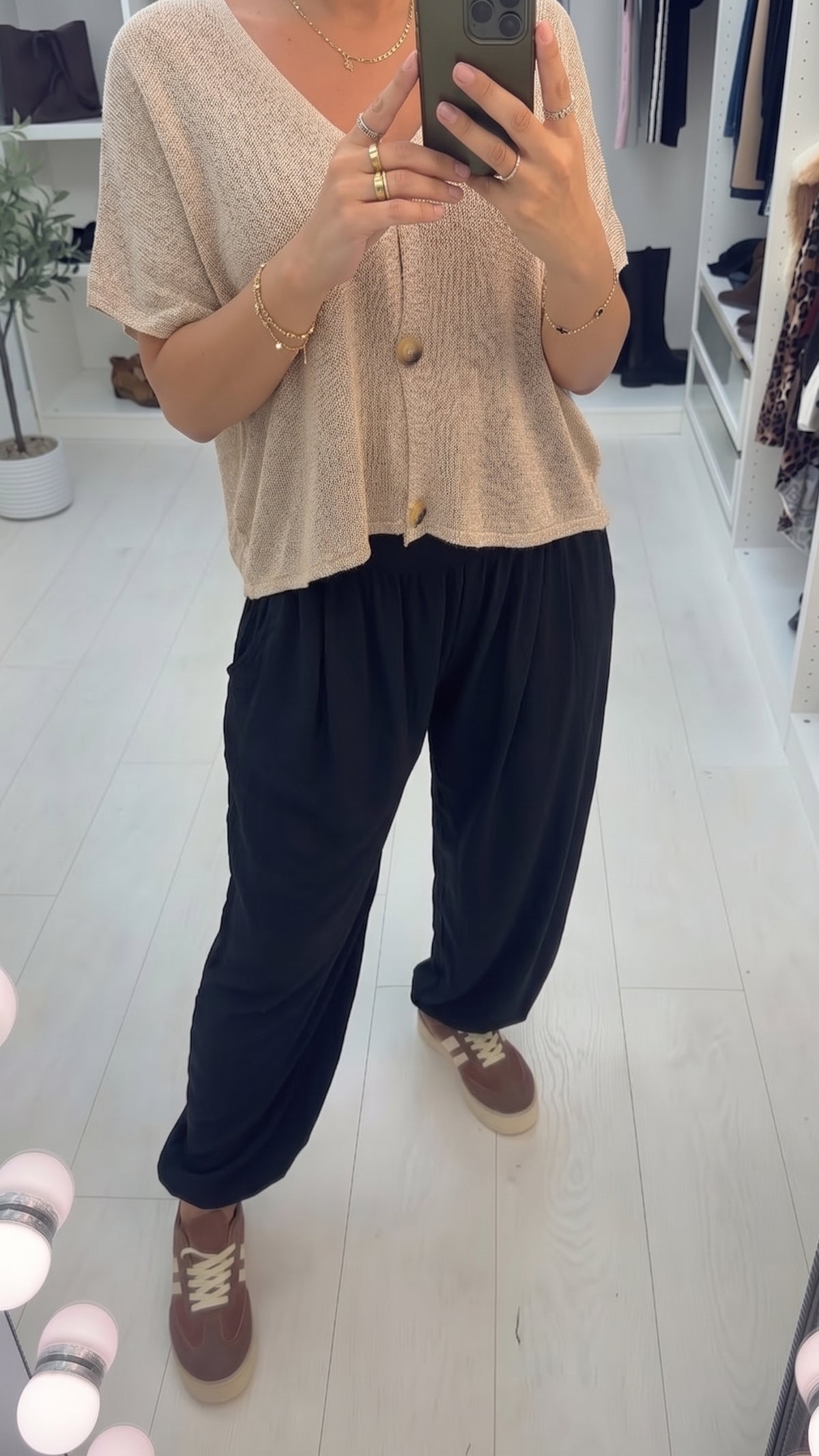 Emily Plain Cuffed Harem Trousers