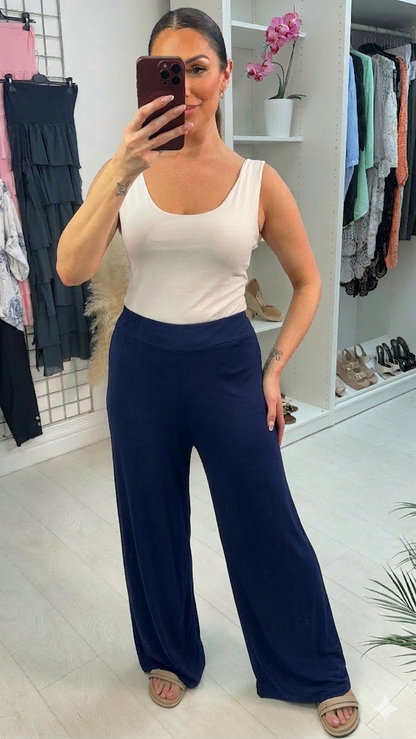 Prisha Plain Wide Leg Trousers