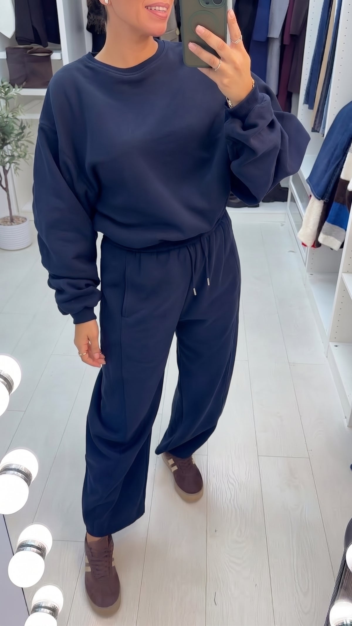 Omara Plain Wide Leg Loungewear Set