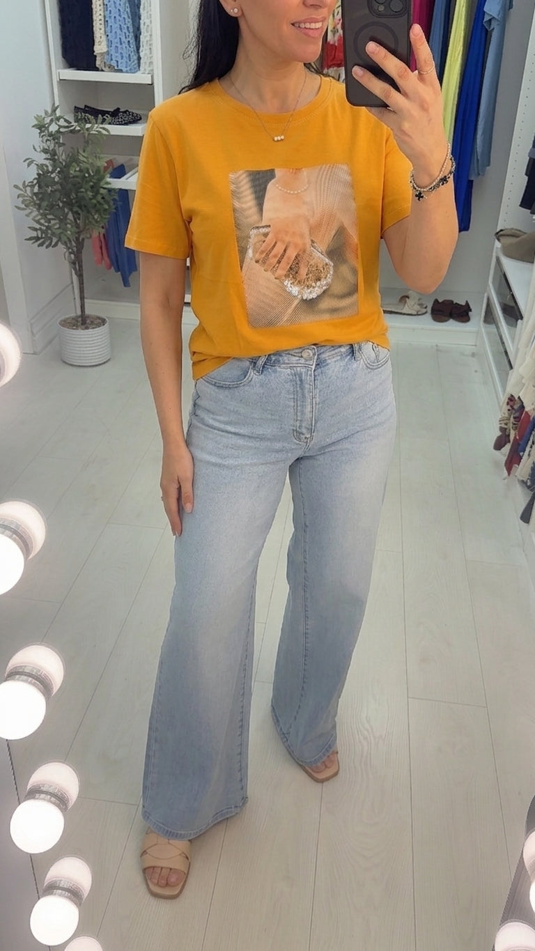 Runa Diamante Picture Bag Slogan T-shirt