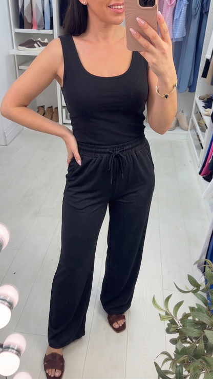 Kayyno Slinky Ribbed Loose Fit Trouser