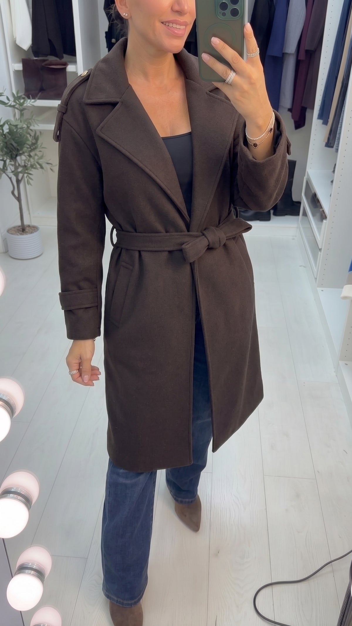 Izzie Belted Longline Coat