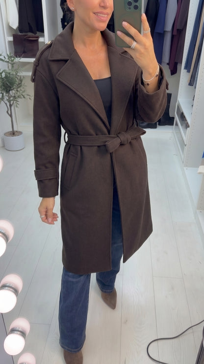 Izzie Belted Longline Coat