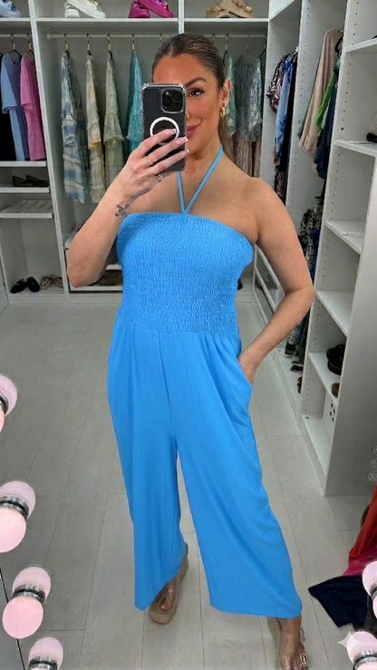 Deanna Plain Elasticated Bust Jumpsuit