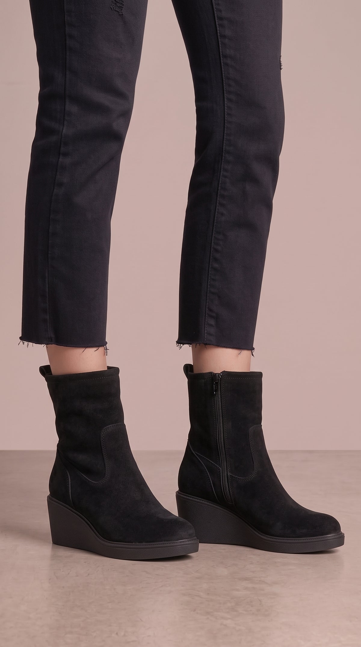 Iyla Faux Suede Platform Wedge Boots