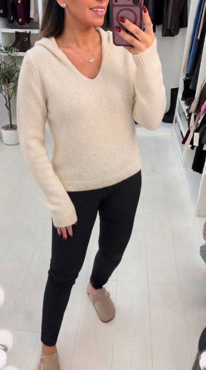 Cinda Plain Super Soft Hooded Jumper