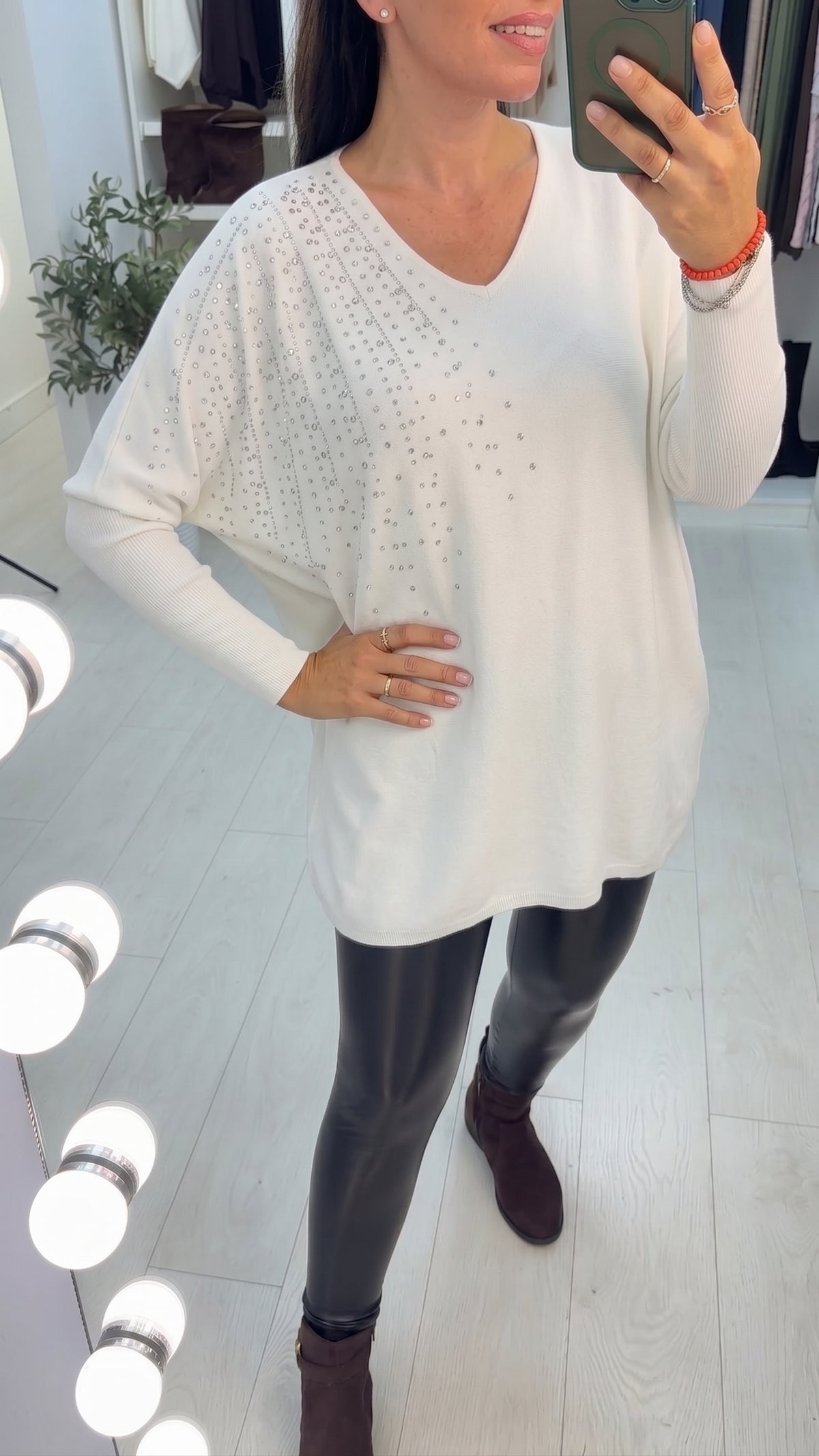 Dominika Scattered Diamante Jumper