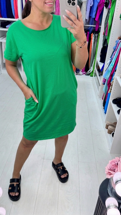 Carmen Plain Loose Fit Pocket Dress