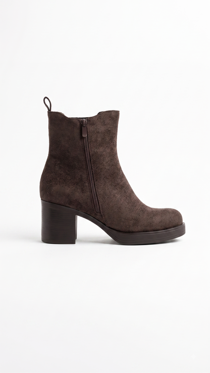 Kally Faux Suede Heeled Chelsea Boots