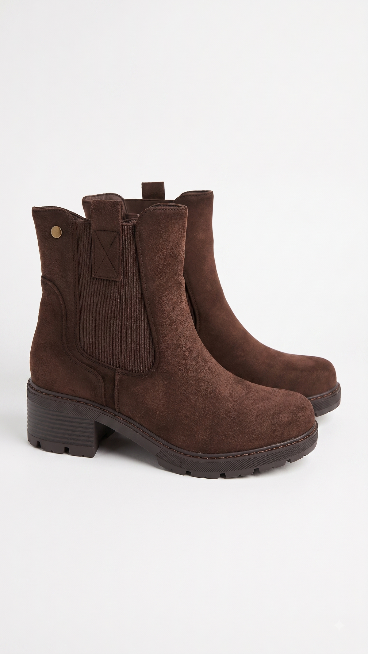 Betty Faux Suede Chunky Heeled Boots