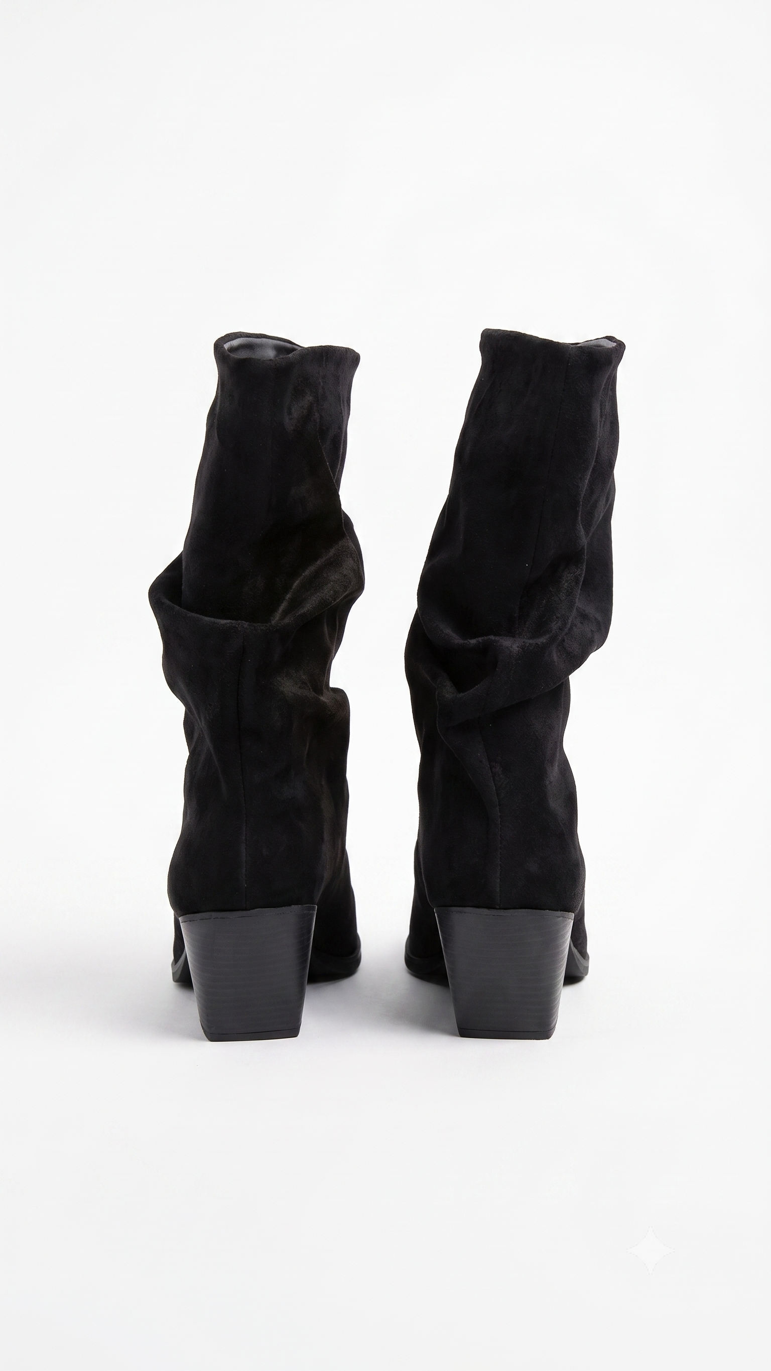 Bethany Faux Suede Runched Pointed boots