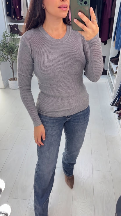 Halle Plain Ribbed Jumper