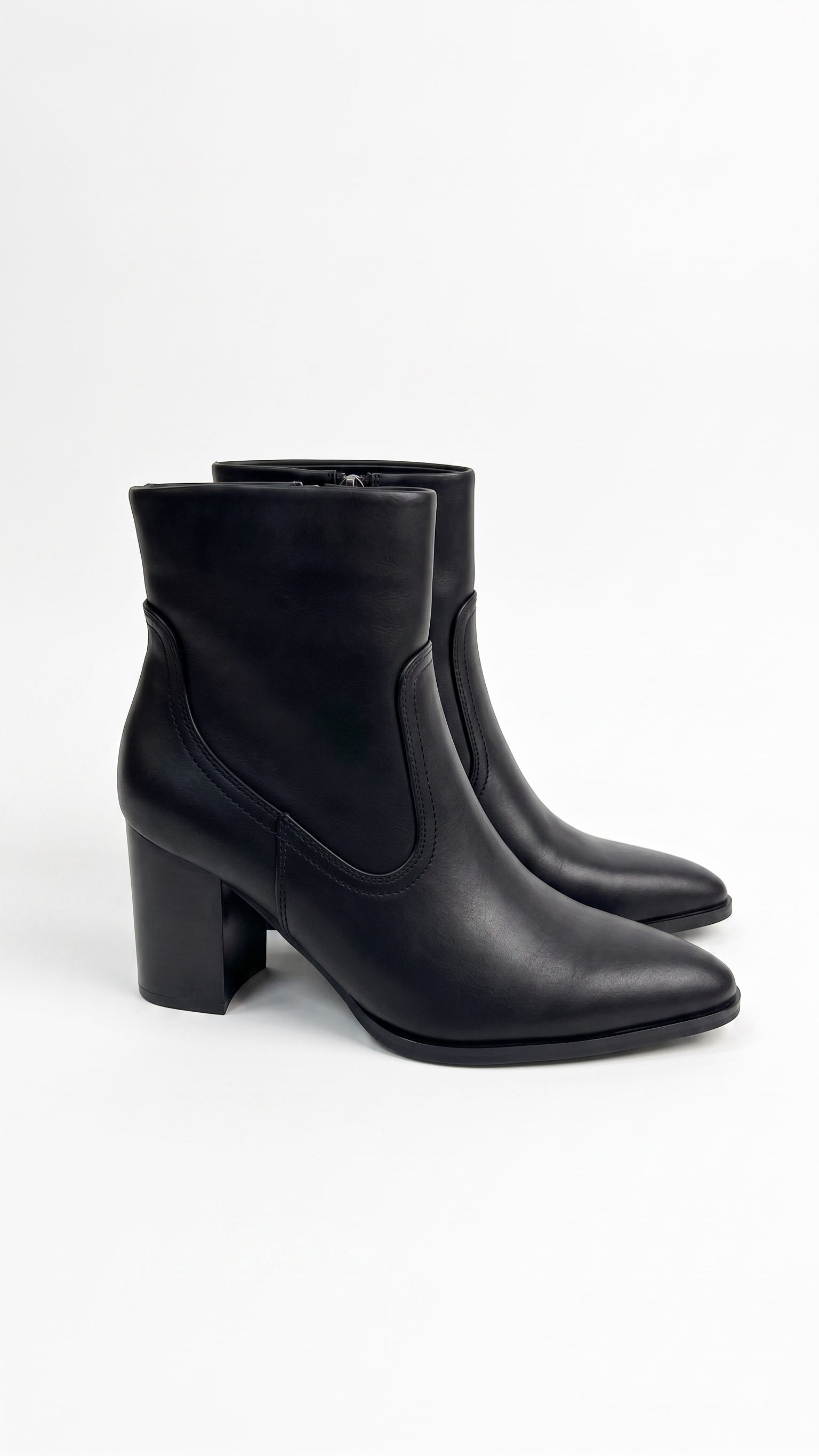 Kalia Faux Leather Pointed Heeled Boots