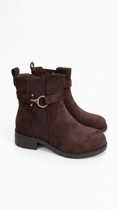 Elin Faux Suede Ankle Boots