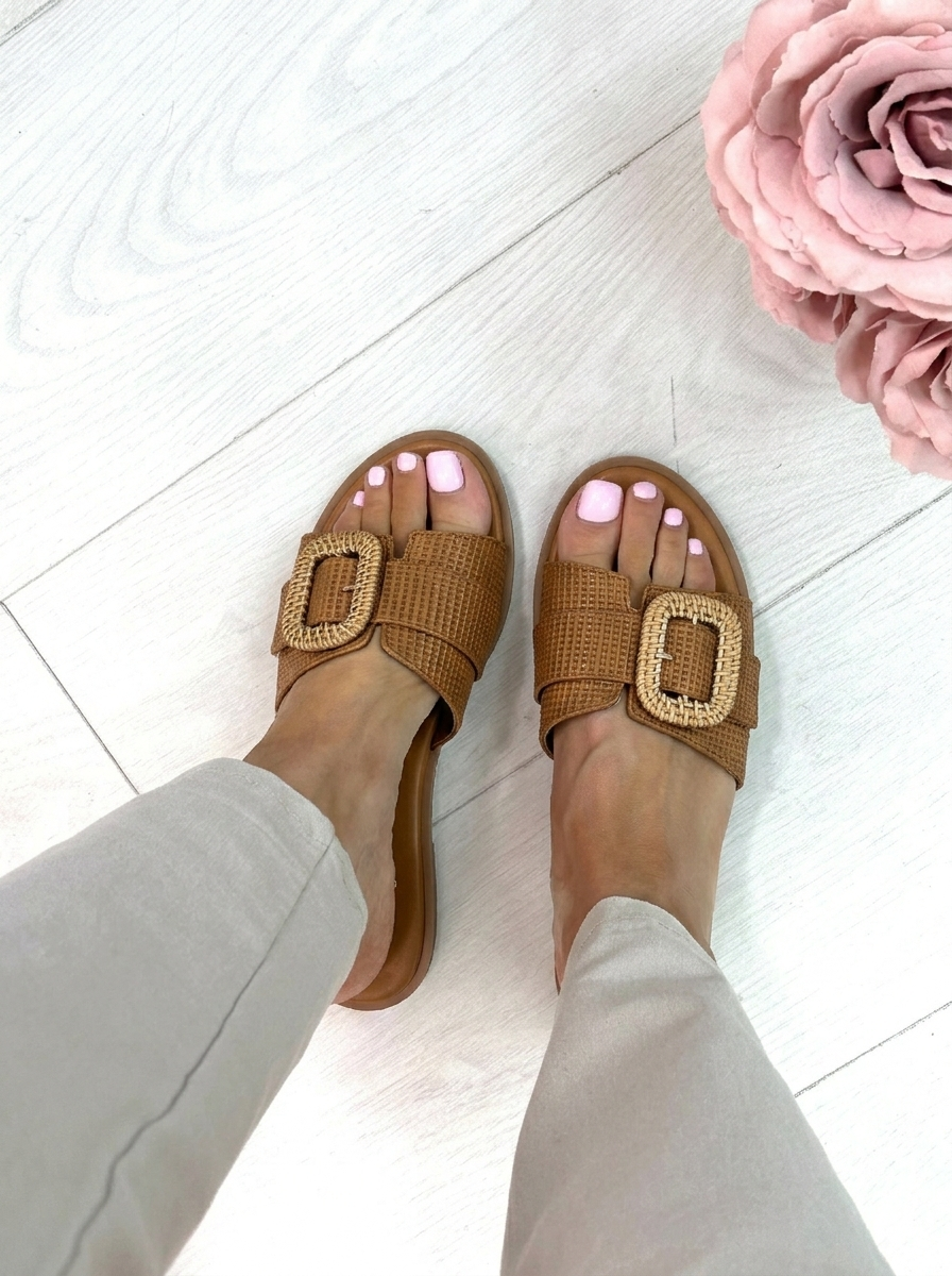 Samara Woven Buckle Detail Sliders