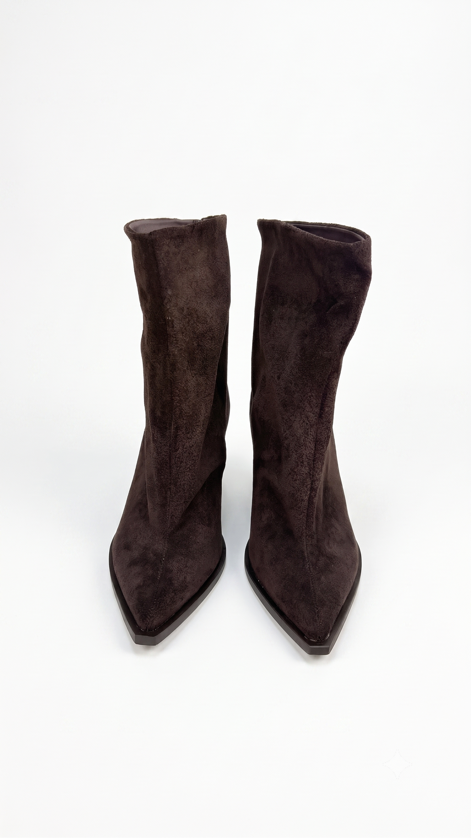 Amie Faux Suede Pointed Heeled Boots